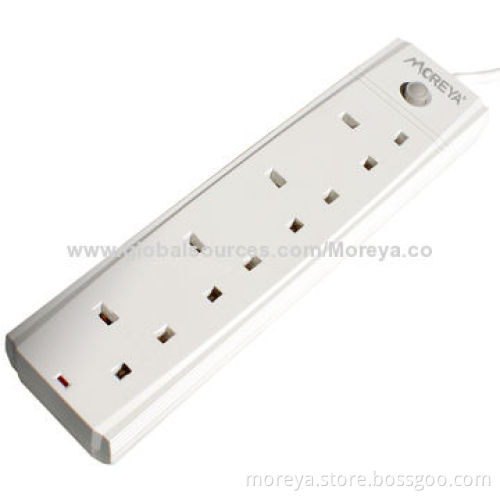 UK power strip, with 5 sockets outlets, extension cable and surge/overload protection